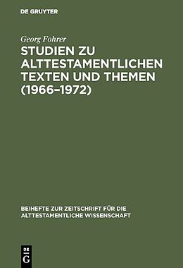 Fester Einband Studien zu alttestamentlichen Texten und Themen (19661972) von Georg Fohrer