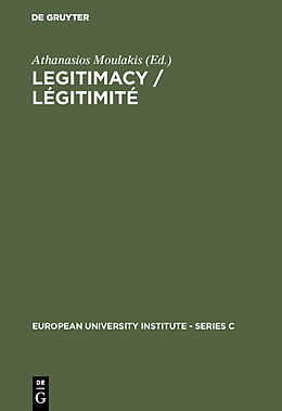 Fester Einband Legitimacy / Légitimité von 