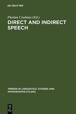 Livre Relié Direct and Indirect Speech de 