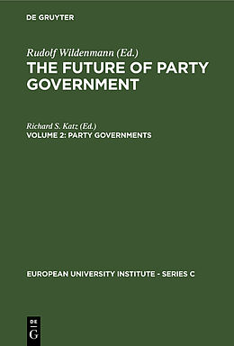 Livre Relié Party Governments de 
