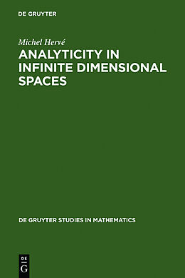 Fester Einband Analyticity in Infinite Dimensional Spaces von Michel Hervé