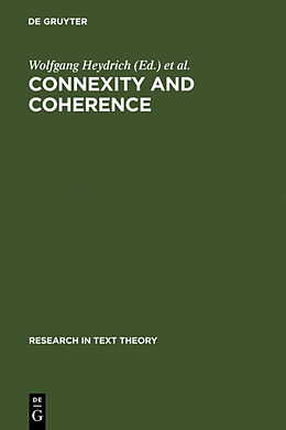 Livre Relié Connexity and Coherence de 