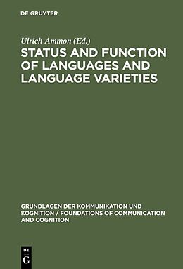 Fester Einband Status and Function of Languages and Language Varieties von 