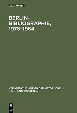 Fester Einband Berlin-Bibliographie, 19781984 von 