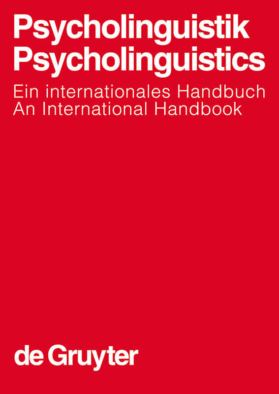 Psycholinguistik. Psycholinguistics