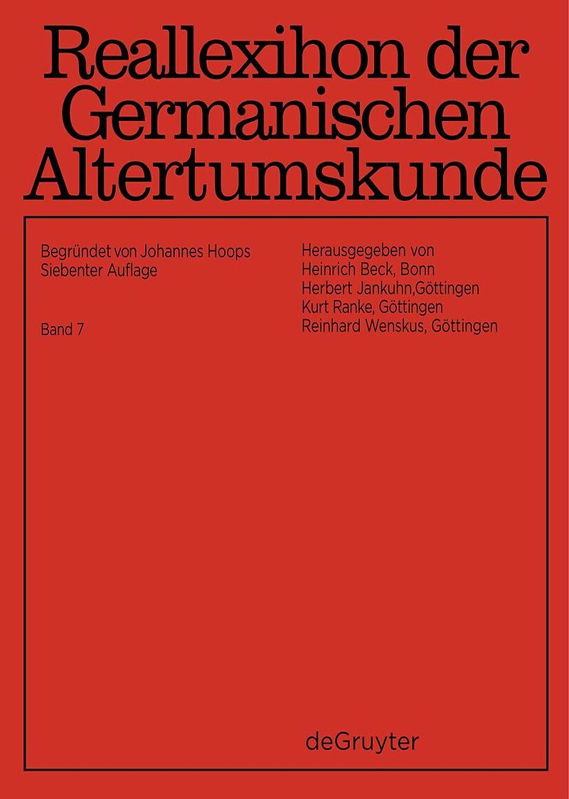 Reallexikon der Germanischen Altertumskunde / Einfache Formen - Eugippius