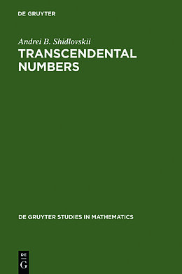 Fester Einband Transcendental Numbers von Andrei B. Shidlovskii