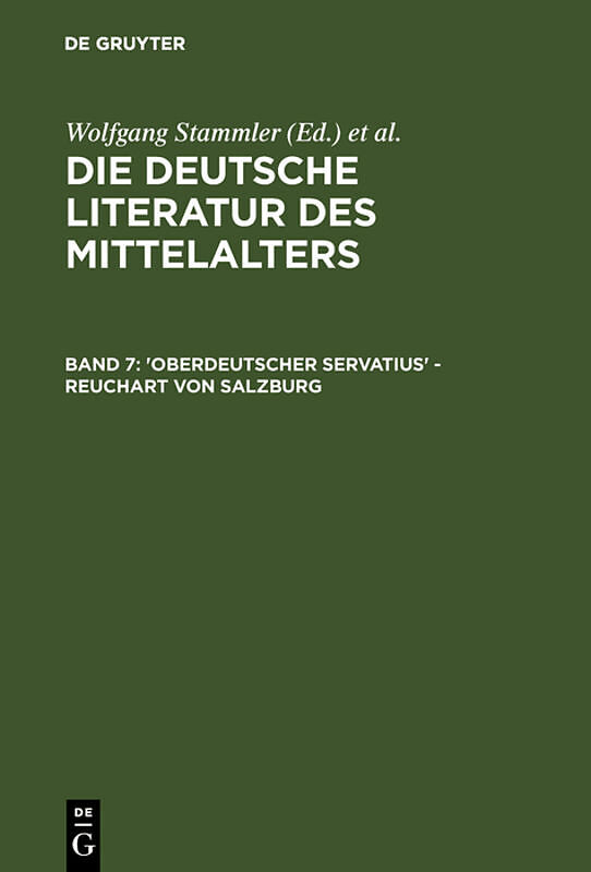 Die deutsche Literatur des Mittelalters / 'Oberdeutscher Servatius' - Reuchart von Salzburg