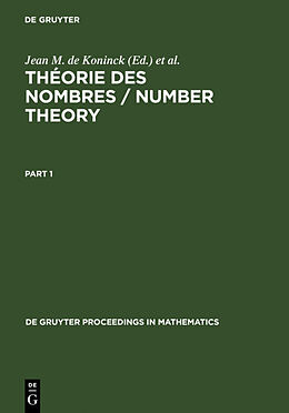Fester Einband Théorie des nombres / Number Theory von 