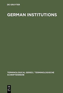 Fester Einband German Institutions von 