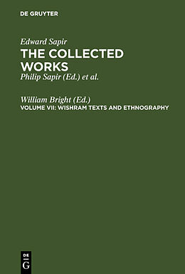 Livre Relié Wishram Texts and Ethnography de Edward Sapir