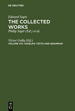 Livre Relié Takelma Texts and Grammar de 