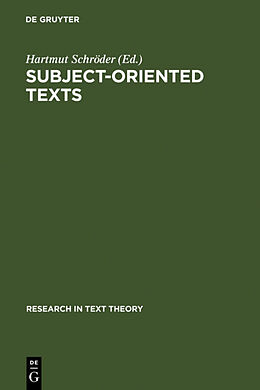 Livre Relié Subject-oriented Texts de 