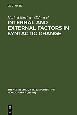 Livre Relié Internal and External Factors in Syntactic Change de 