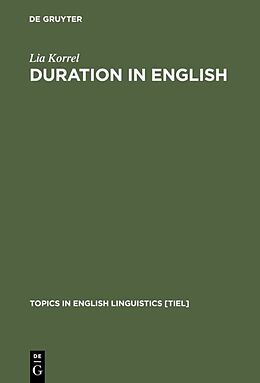 Livre Relié Duration in English de Lia Korrel