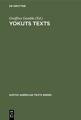 Livre Relié Yokuts Texts de 