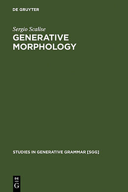 Livre Relié Generative Morphology de Sergio Scalise