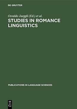 Fester Einband Studies in Romance Linguistics von 