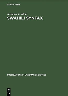 Fester Einband Swahili Syntax von Anthony J. Vitale