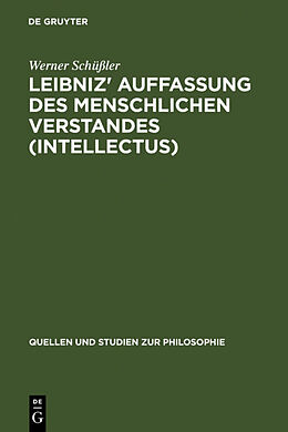 Fester Einband Leibniz' Auffassung des menschlichen Verstandes (intellectus) von Werner Schüßler