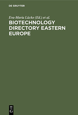 Livre Relié Biotechnology Directory Eastern Europe de 