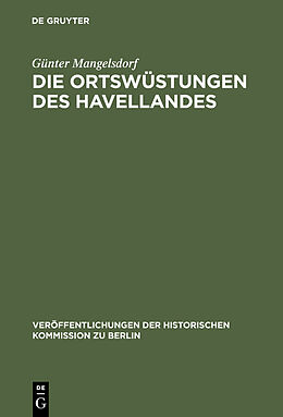 Fester Einband Die Ortswüstungen des Havellandes von Günter Mangelsdorf