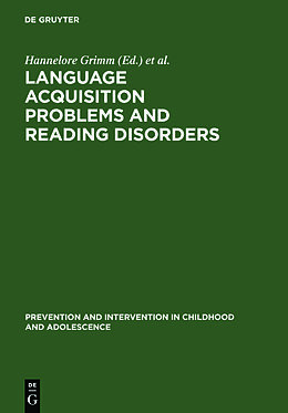 Livre Relié Language acquisition problems and reading disorders de 