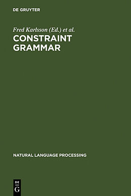 Livre Relié Constraint Grammar de 