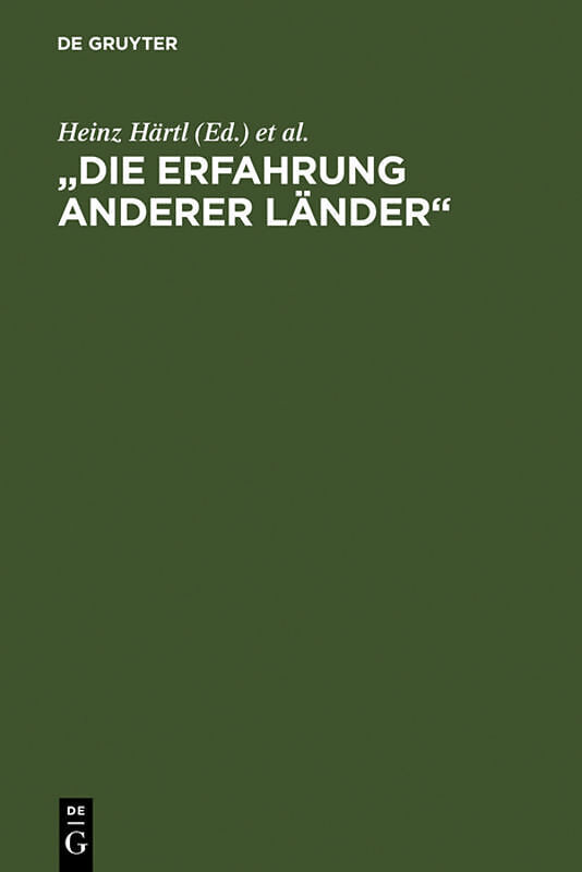 "Die Erfahrung anderer Länder"