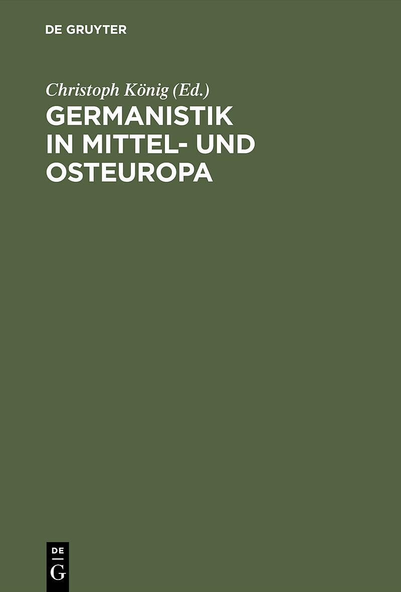 Germanistik in Mittel- und Osteuropa