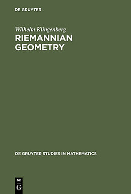 Livre Relié Riemannian Geometry de Wilhelm P. A. Klingenberg