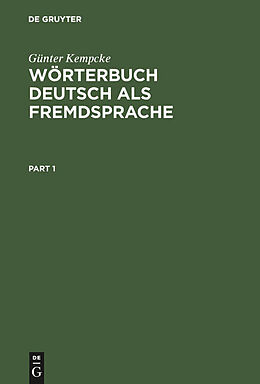 Fester Einband Wörterbuch Deutsch als Fremdsprache von Günter Kempcke