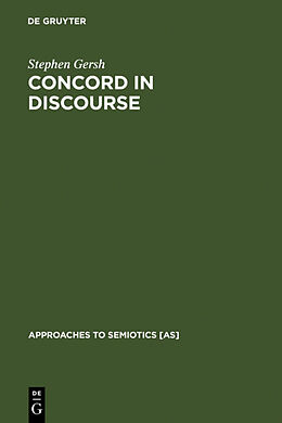 Livre Relié Concord in Discourse de Stephen Gersh