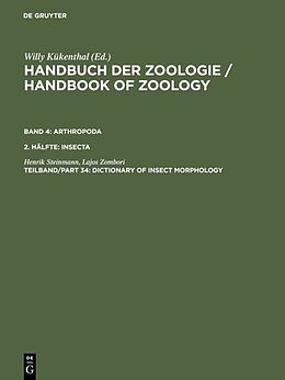 Fester Einband Dictionary of Insect Morphology von Lajos Zombori, Henrik Steinmann