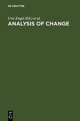 Fester Einband Analysis of Change von 