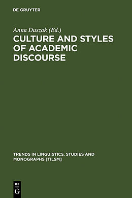 Fester Einband Culture and Styles of Academic Discourse von 