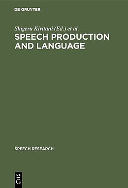 Fester Einband Speech Production and Language von 