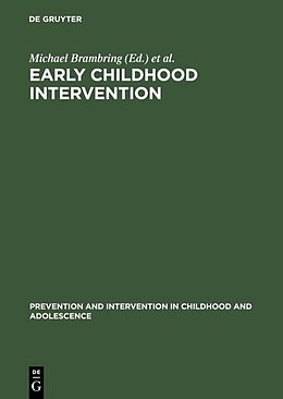 Livre Relié Early Childhood Intervention de 