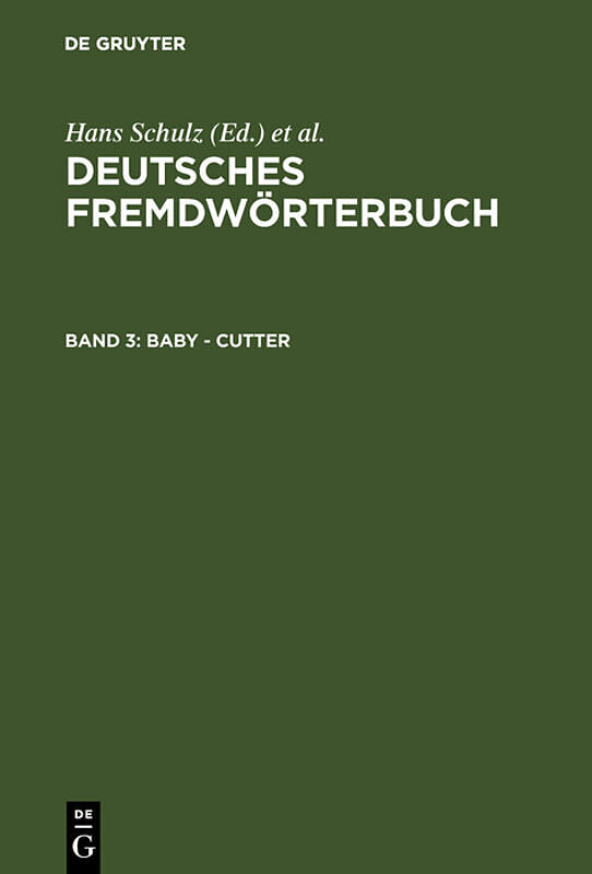 Deutsches Fremdwörterbuch / Baby - Cutter