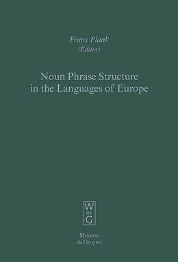 Livre Relié Noun Phrase Structure in the Languages of Europe de 