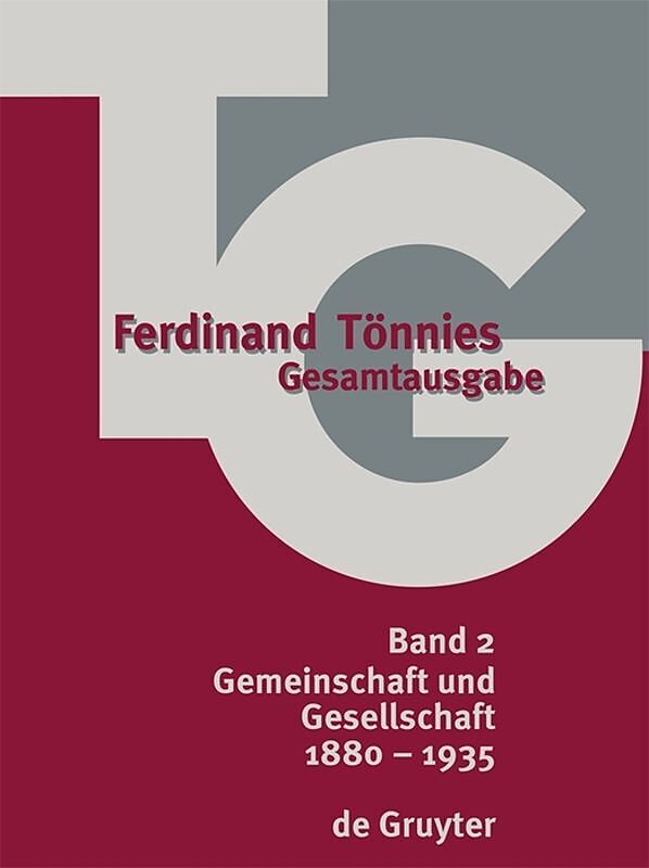 Ferdinand Tönnies: Gesamtausgabe (TG) / 1880-1935