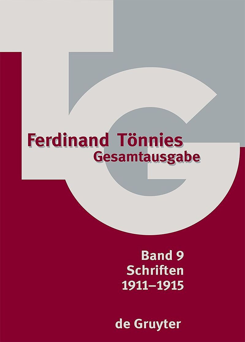 Ferdinand Tönnies: Gesamtausgabe (TG) / 19111915