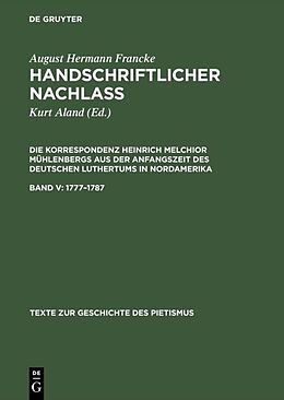 Fester Einband August Hermann Francke: Handschriftlicher Nachlass. Die Korrespondenz... / 17771787 von 