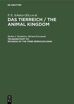 Livre Relié Revision of the Tribe Serrolecaniini de Michael Kosztarab, Harlan J. Hendricks