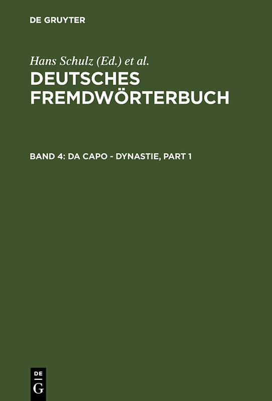 Deutsches Fremdwörterbuch / da capo - Dynastie