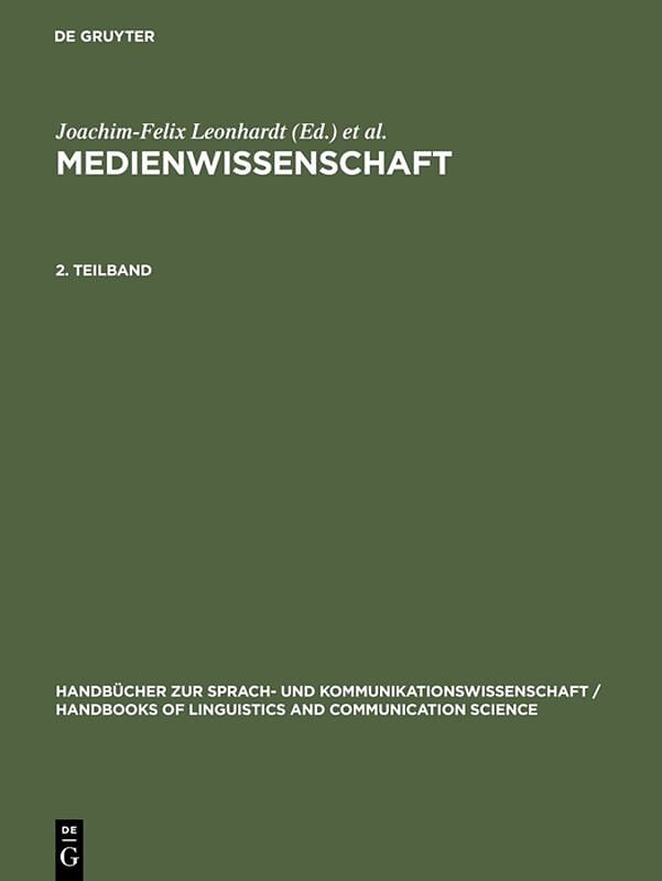 Medienwissenschaft / Medienwissenschaft. 2. Teilband