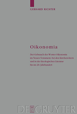 Fester Einband Oikonomia von Gerhard Richter