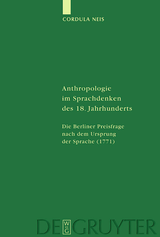 Anthropologie im Sprachdenken des 18. Jahrhunderts