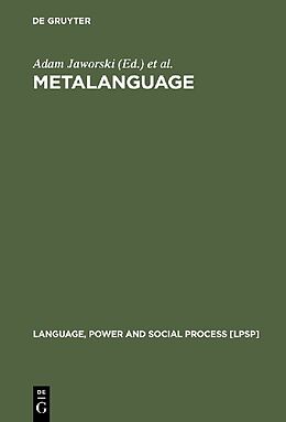 Couverture cartonnée Metalanguage de 