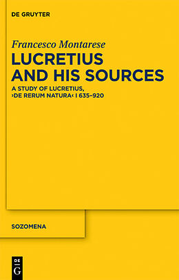Fester Einband Lucretius and His Sources von Francesco Montarese